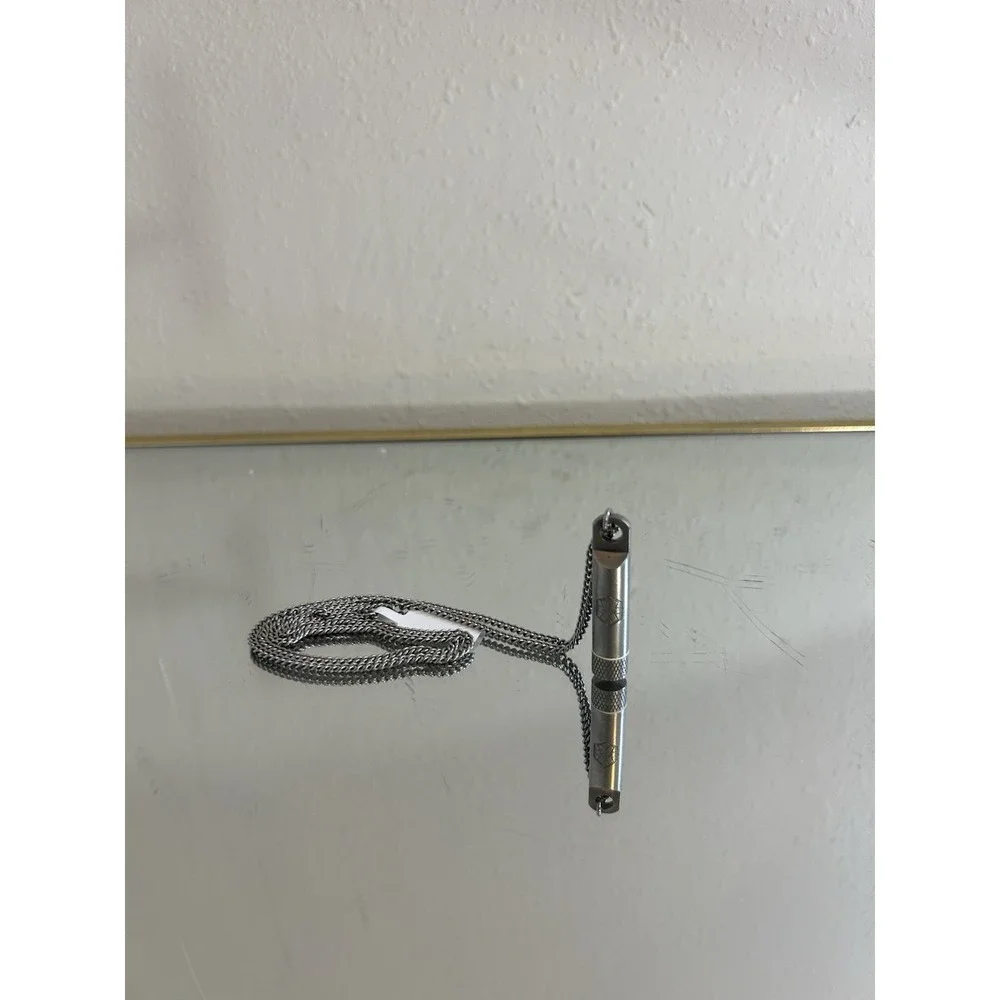 Vintage Stainless Steel Nitroglycerine Pill Holder Water Proof Pendant Keyring‎
